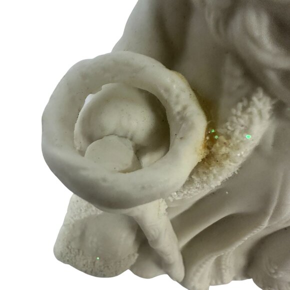 K’s Collection White Ceramic Santa Figurines Glitter Accents Set Of 4 Christmas - Picture 6 of 14